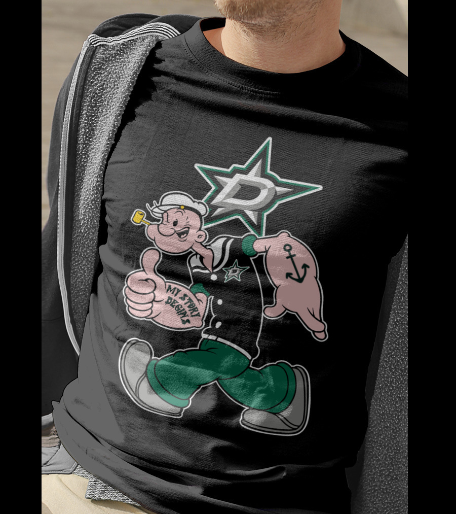 My Story Designs Dallas Stars Popeye Anchor 82 T-Shirt