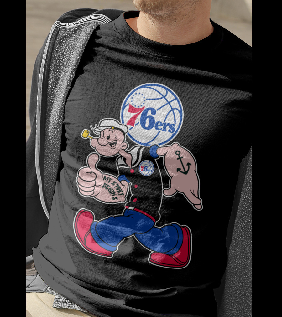 Philadelphia 76ers Popeye My Story Begins T-Shirt