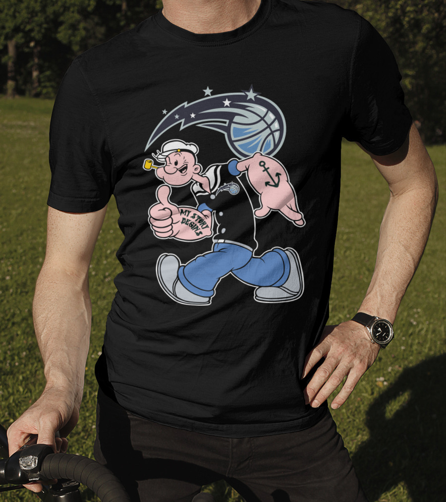 Orlando Magic Popeye My Story Begins Basketball Anchor T-Shirt