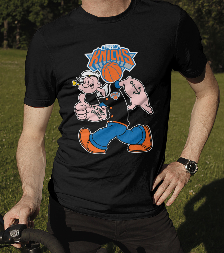 New York Knicks Popeye Cartoon Basketball Collaboration 103 T-Shirt