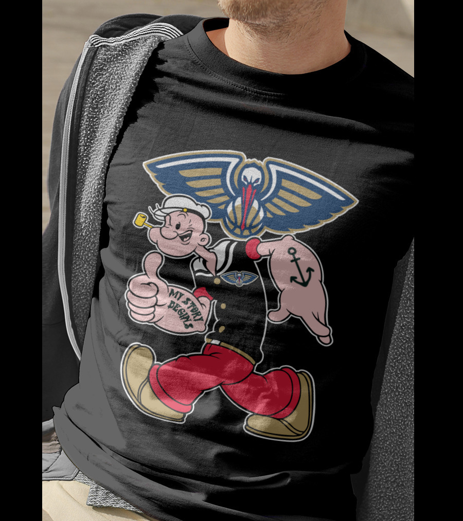 New Orleans Pelicans Popeye My Story Designs T-Shirt