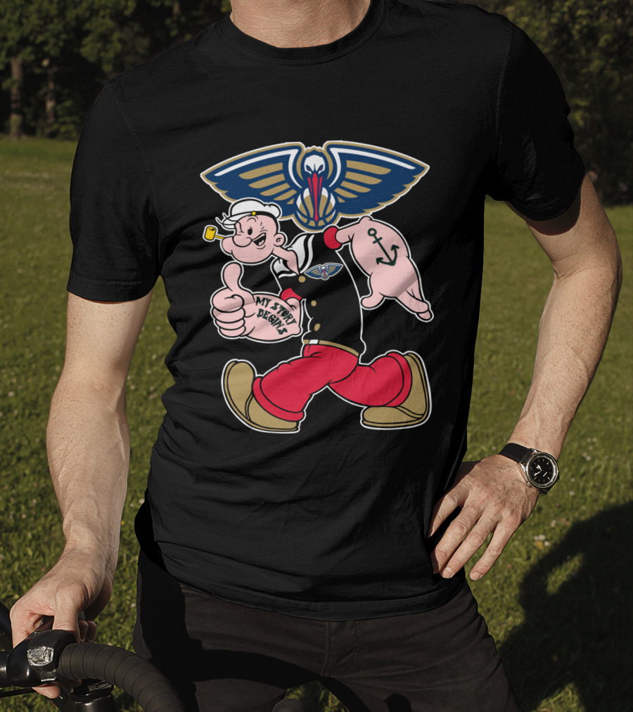 New Orleans Pelicans Popeye My Story Designs T-Shirt