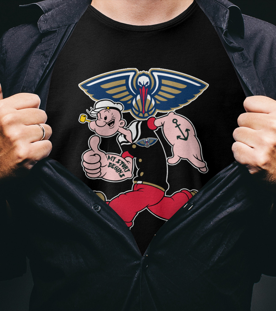 New Orleans Pelicans Popeye My Story Designs T-Shirt