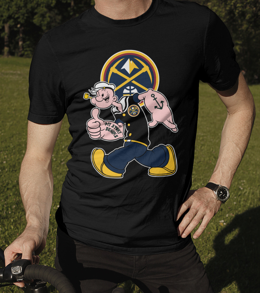 Denver Nuggets My Story Begins Popeye Basketball Vintage Style T-Shirt