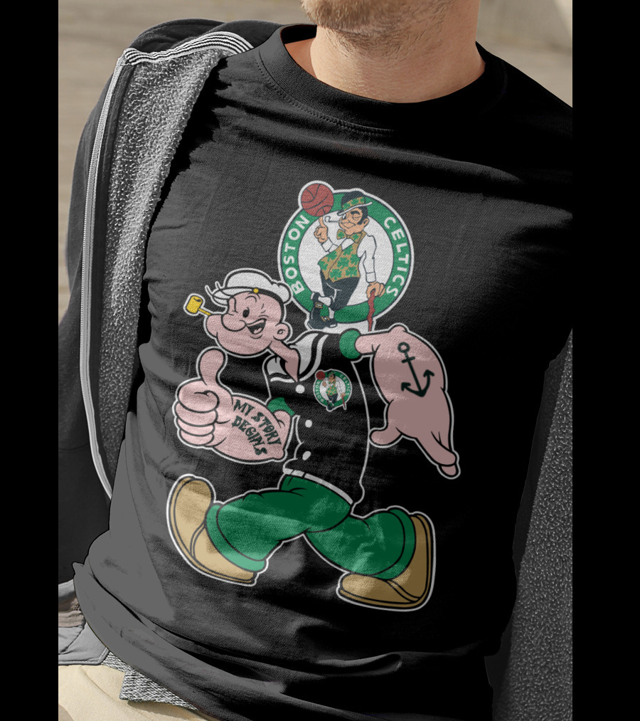 Boston Celtics Popeye My Story Begins T-Shirt