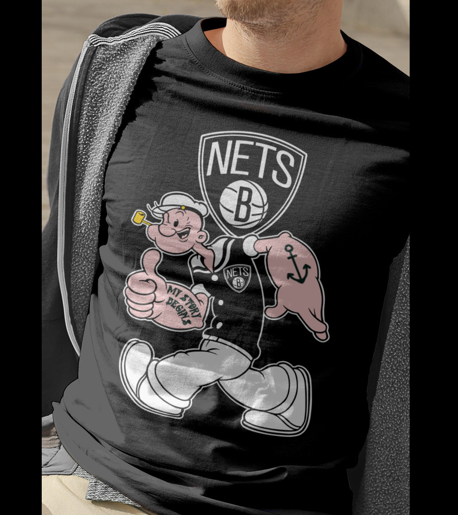 Brooklyn Nets My Story Begins Popeye 120 T-Shirt