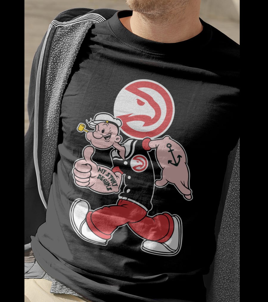 Atlanta Hawks Popeye Mashup My Story Designs T-Shirt