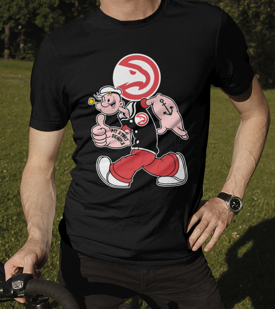 Atlanta Hawks Popeye Mashup My Story Designs T-Shirt