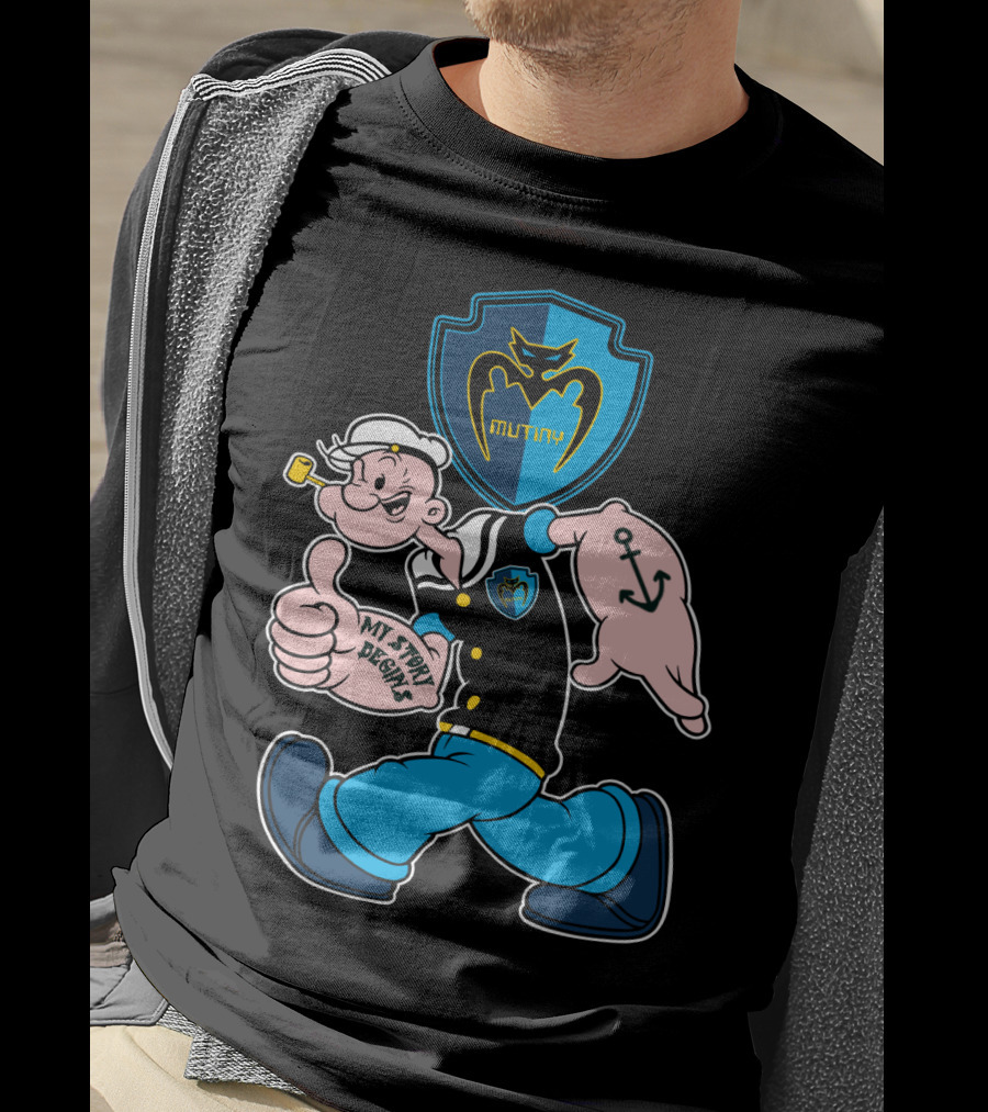Tampa Bay Mutiny Popeye My Story Begins 124 Anchor Shield T-Shirt