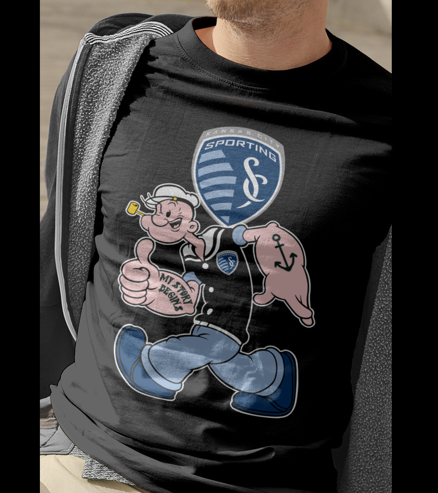 Sporting Kansas City 125 My Story Designs Popeye Style T-Shirt