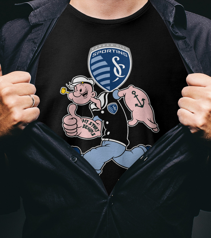 Sporting Kansas City 125 My Story Designs Popeye Style T-Shirt