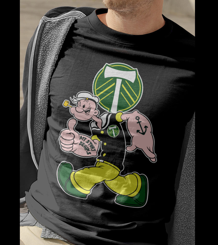 Portland Timbers My Story Designs Popeye Anchor T-Shirt
