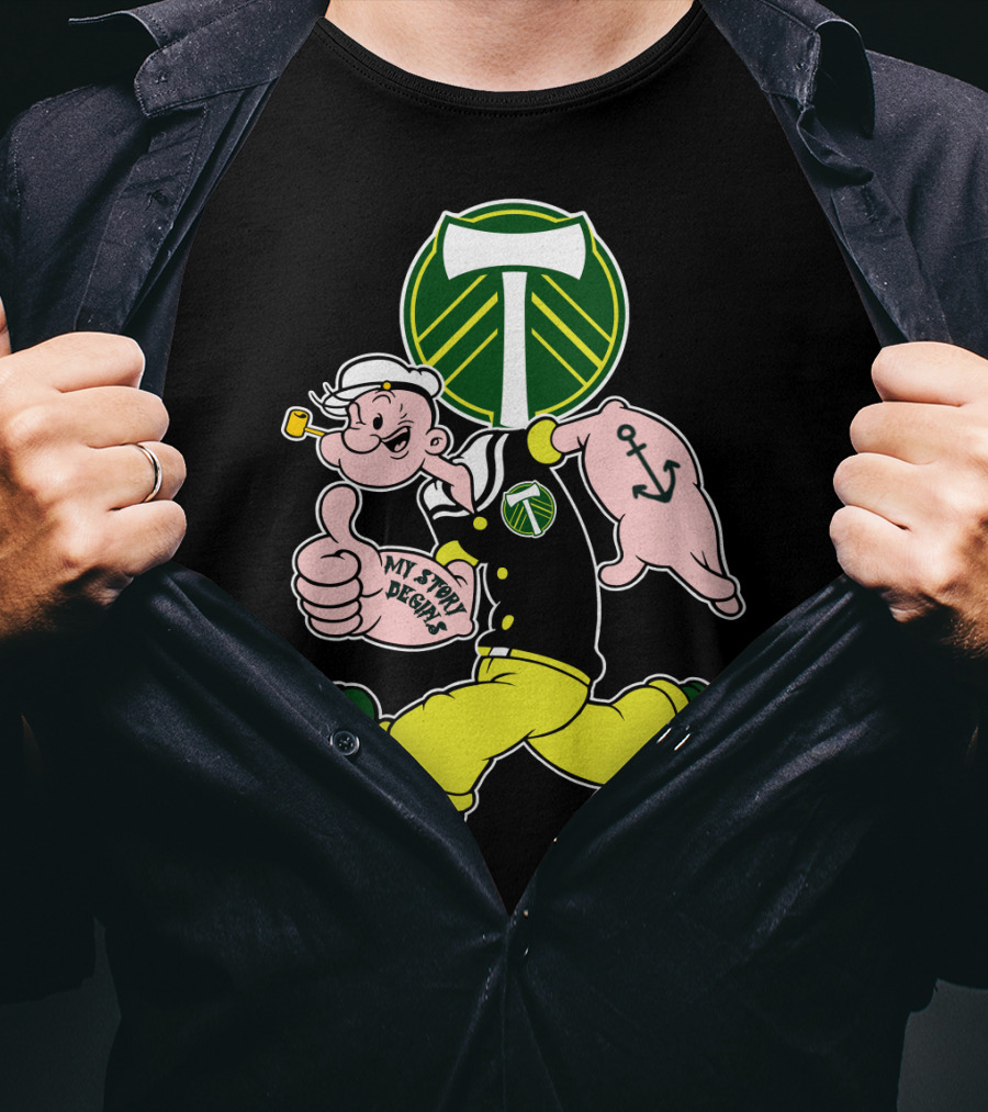 Portland Timbers My Story Designs Popeye Anchor T-Shirt