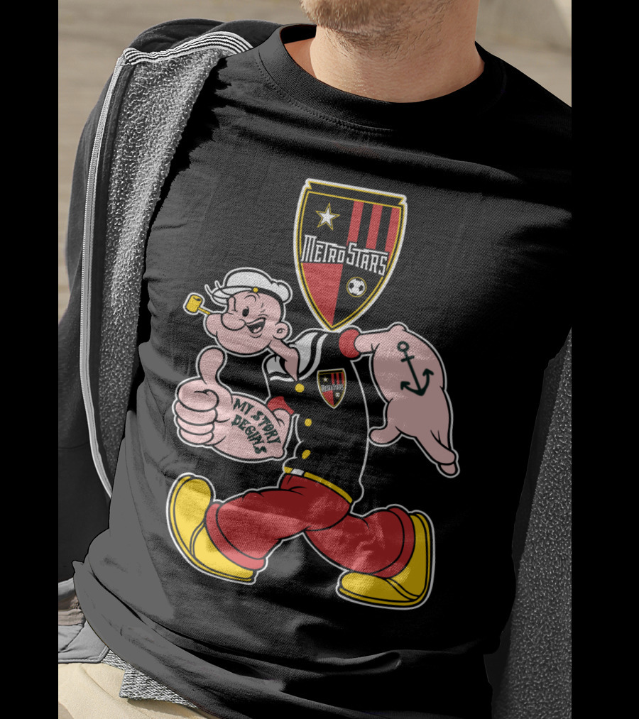 Metrostars My Story Begins Popeye Anchor Soccer T-Shirt