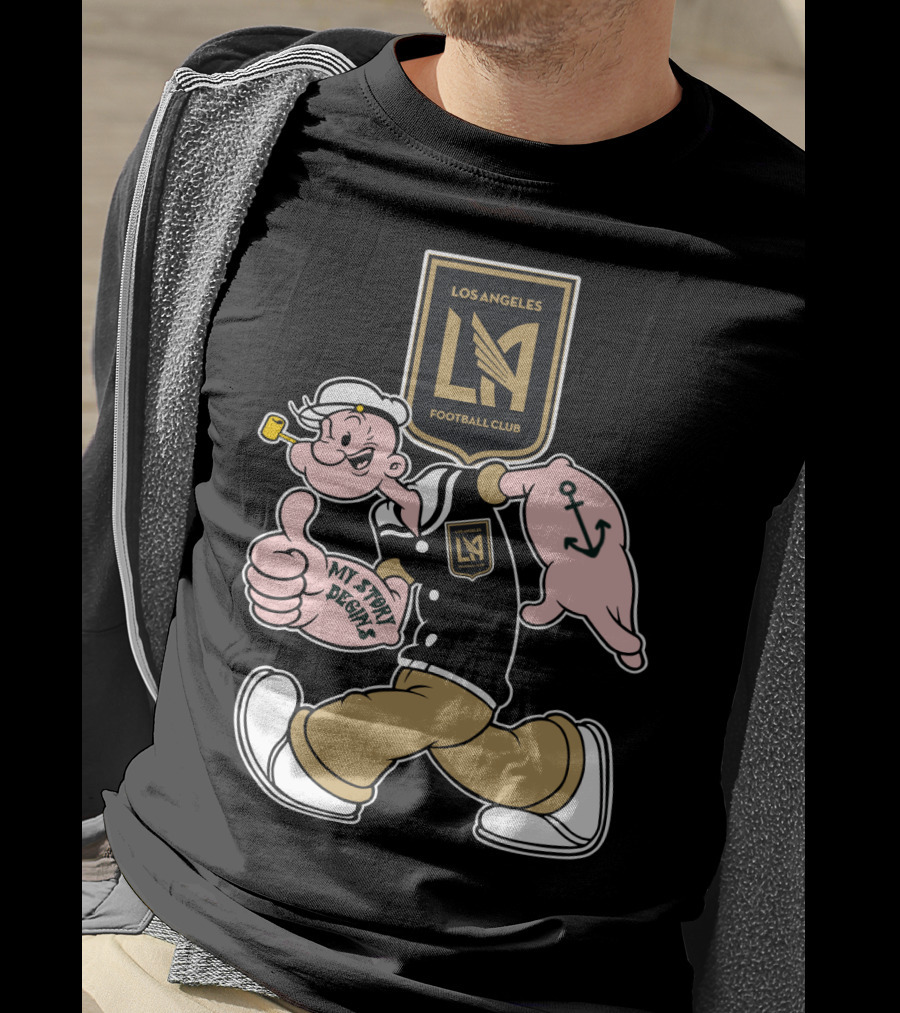 Los Angeles Football Club Popeye My Story Designs T-Shirt