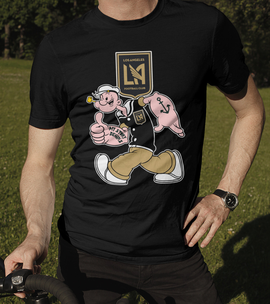 Los Angeles Football Club Popeye My Story Designs T-Shirt