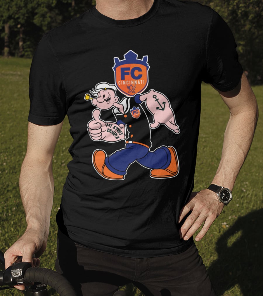 Fc Cincinnati My Story Begins Popeye Anchor T-Shirt