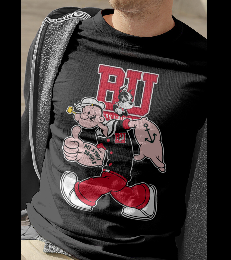 Boston University Terriers Popeye My Story Begins T-Shirt