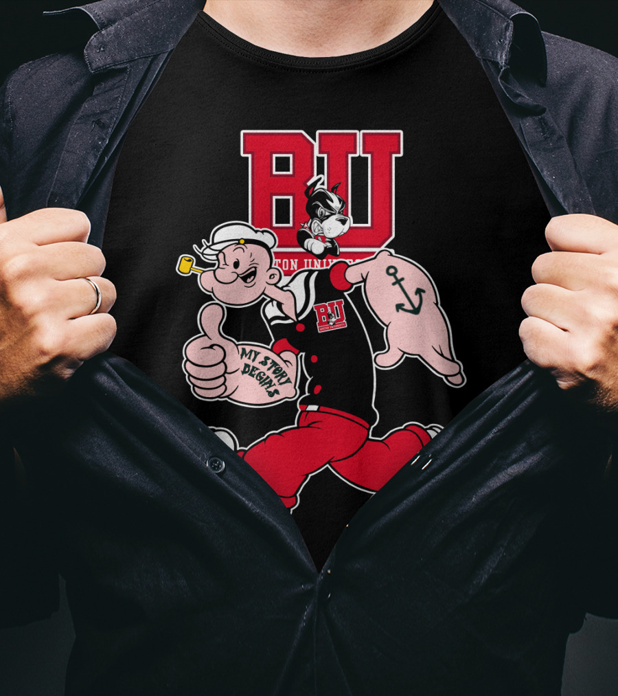 Boston University Terriers Popeye My Story Begins T-Shirt