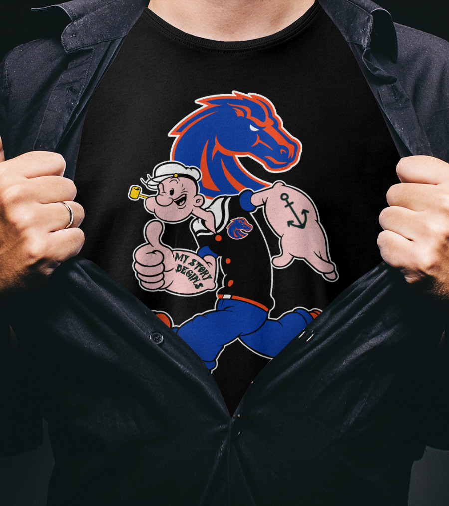 Boise State Broncos Popeye My Story Begins T-Shirt