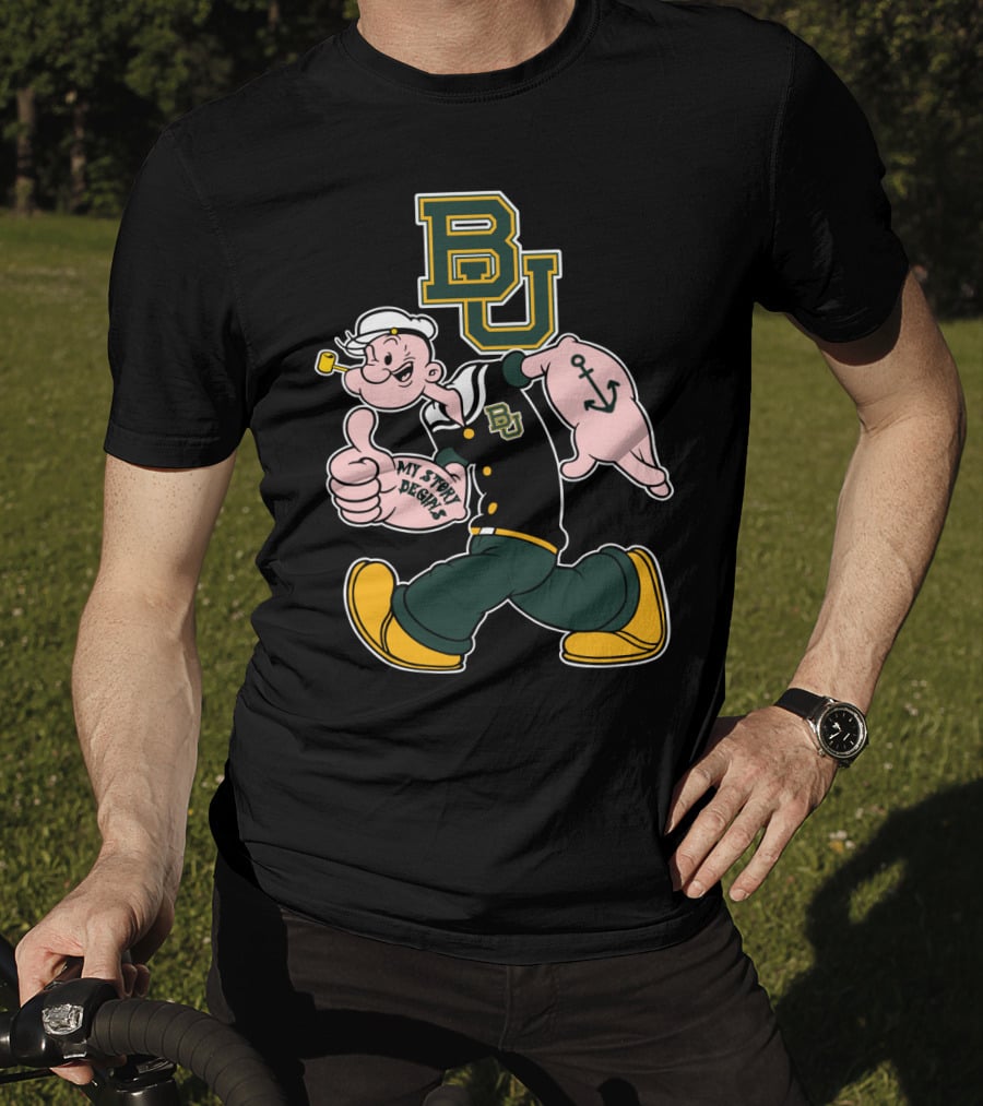 Bu Popeye My Story Begins Anchor Walking Pose T-Shirt