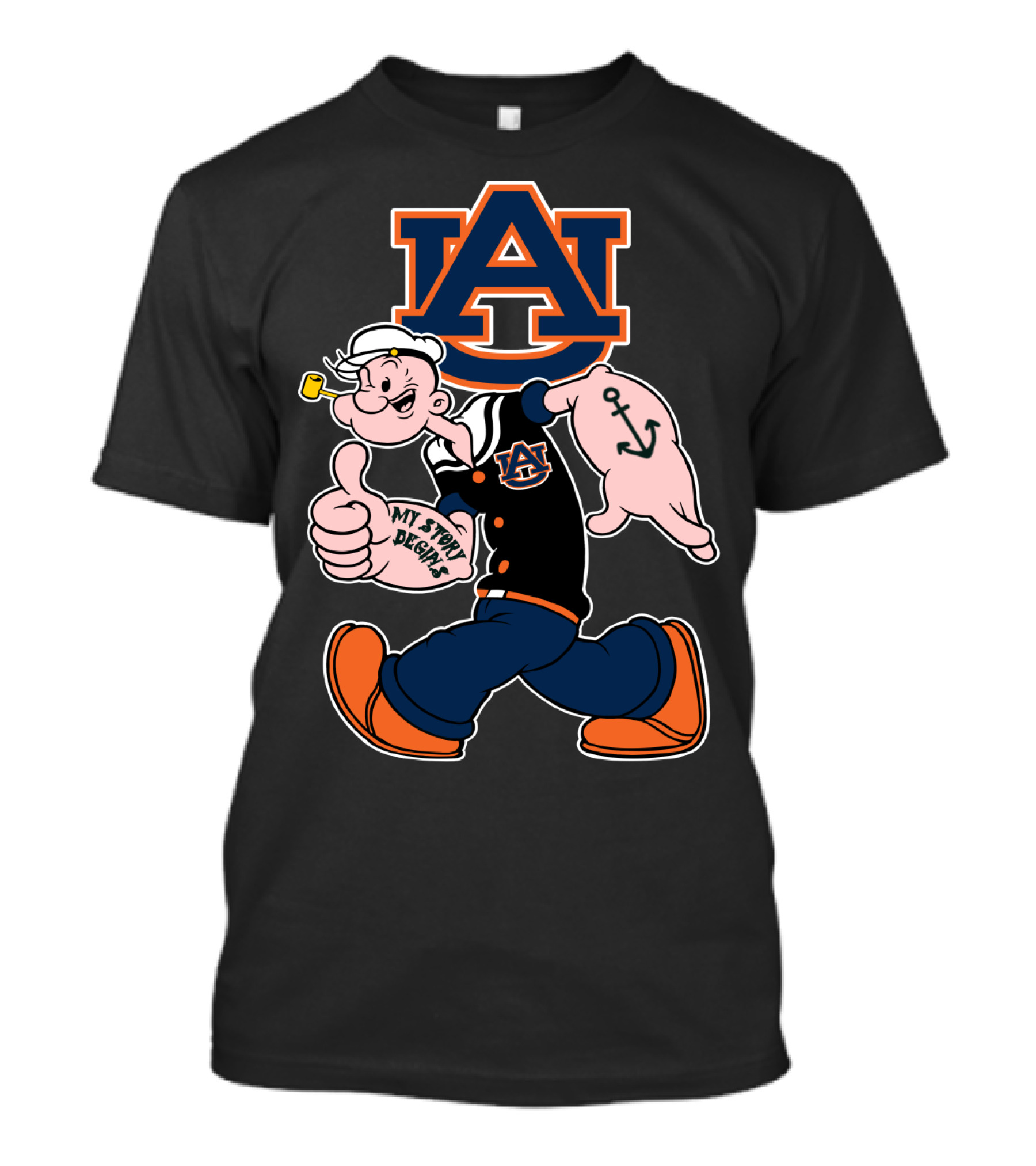 Auburn University Iconic Popeye My Story Begins T-Shirt