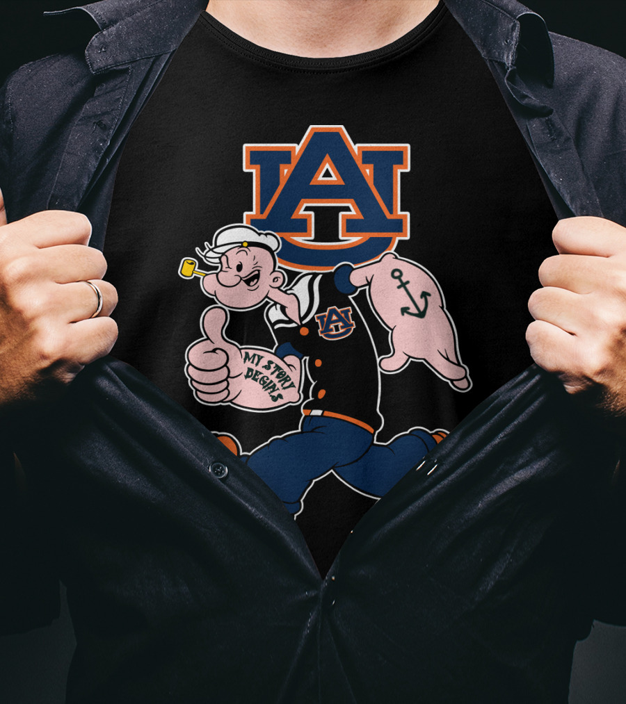 Auburn University Iconic Popeye My Story Begins T-Shirt