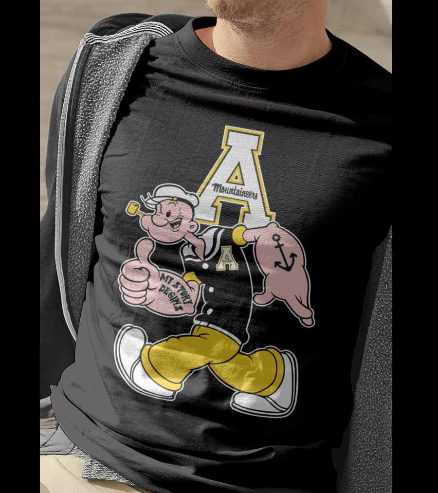 Appalachian State Mountaineers Popeye Anchor T-Shirt