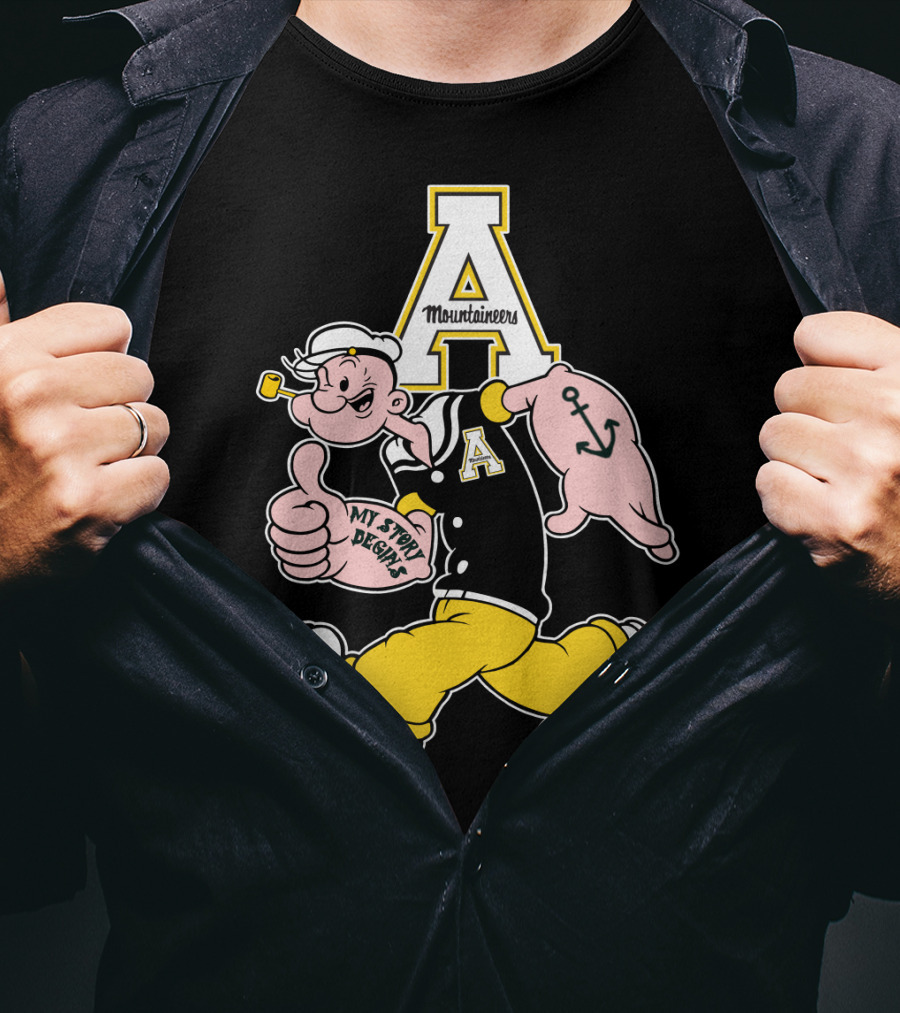 Appalachian State Mountaineers Popeye Anchor T-Shirt