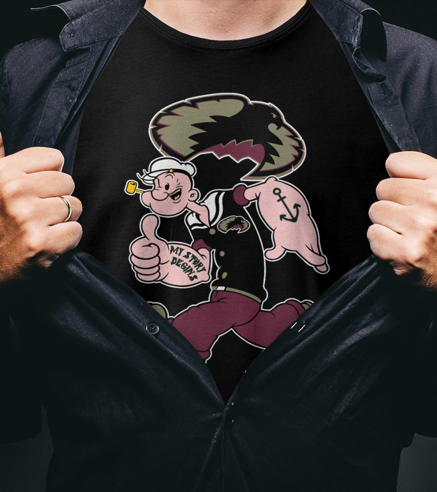 Popeye My Story Begins Denver Pioneers T-Shirt