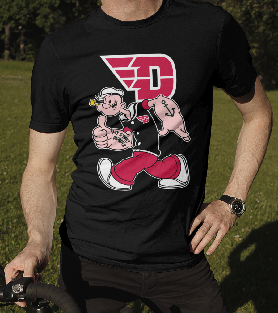 Dayton Flyers 176 Popeye Thumbs Up T-Shirt
