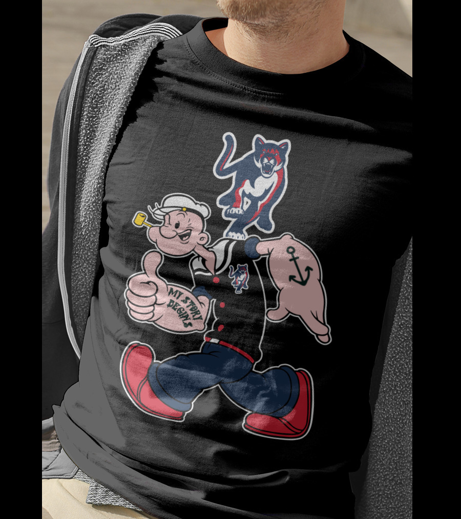 Popeye My Story Designs 177 Columbus St Cougars T-Shirt