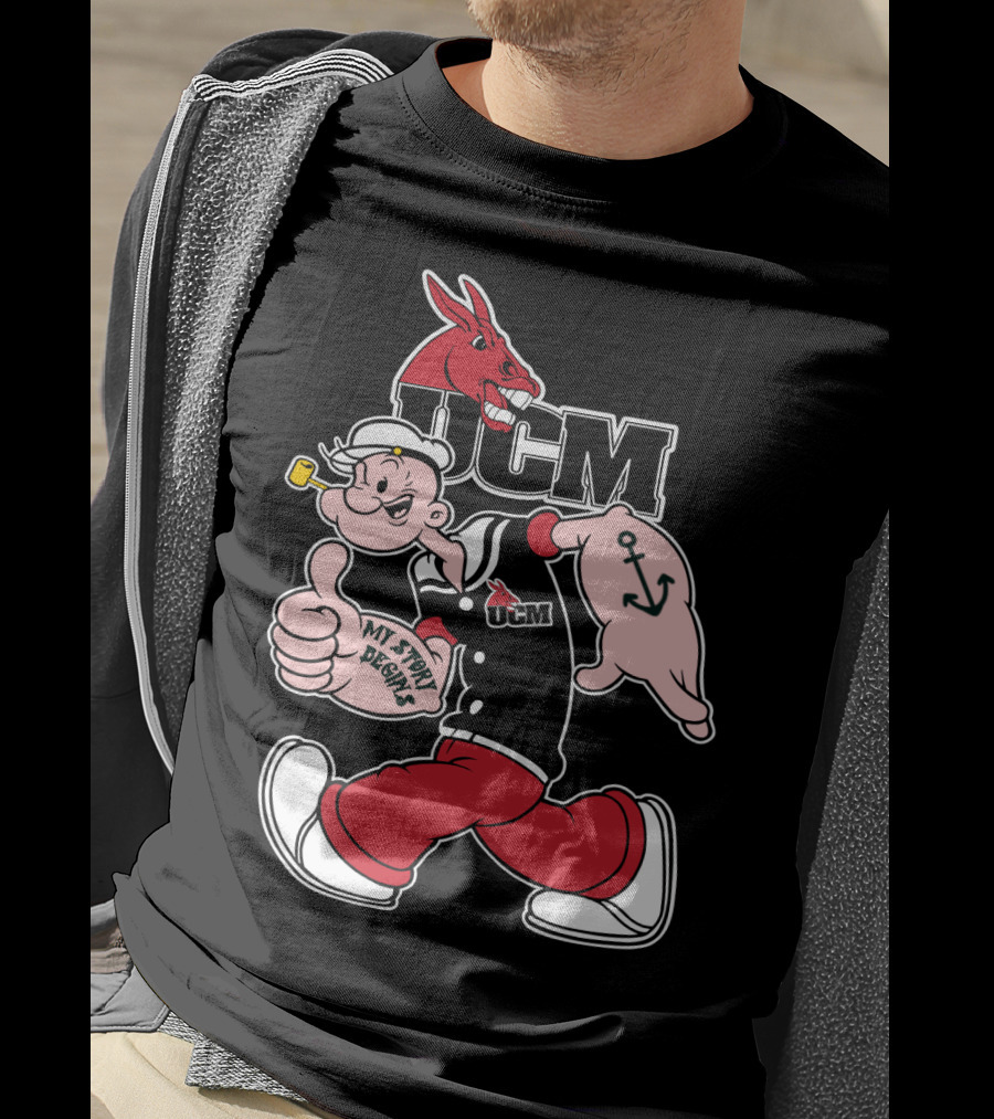 Ucm Central Missouri Mules Popeye My Story Begins T-Shirt