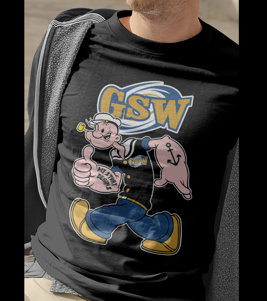 Georgia Southwestern Hurricanes Gsw Sailor Character With Anchor And Pipe T-Shirt