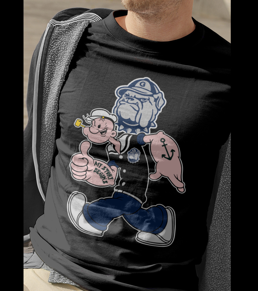 Popeye Georgetown Hoyas My Story Begins Anchor Bulldog Vintage 203 T-Shirt