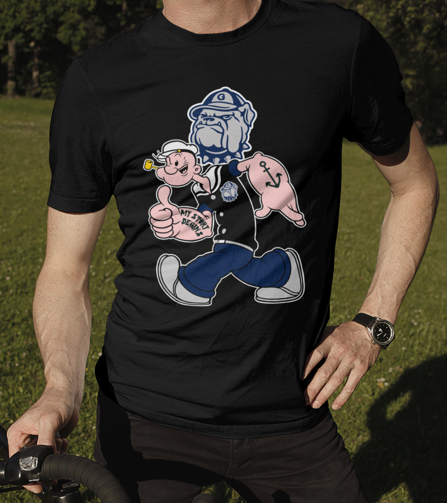 Popeye Georgetown Hoyas My Story Begins Anchor Bulldog Vintage 203 T-Shirt