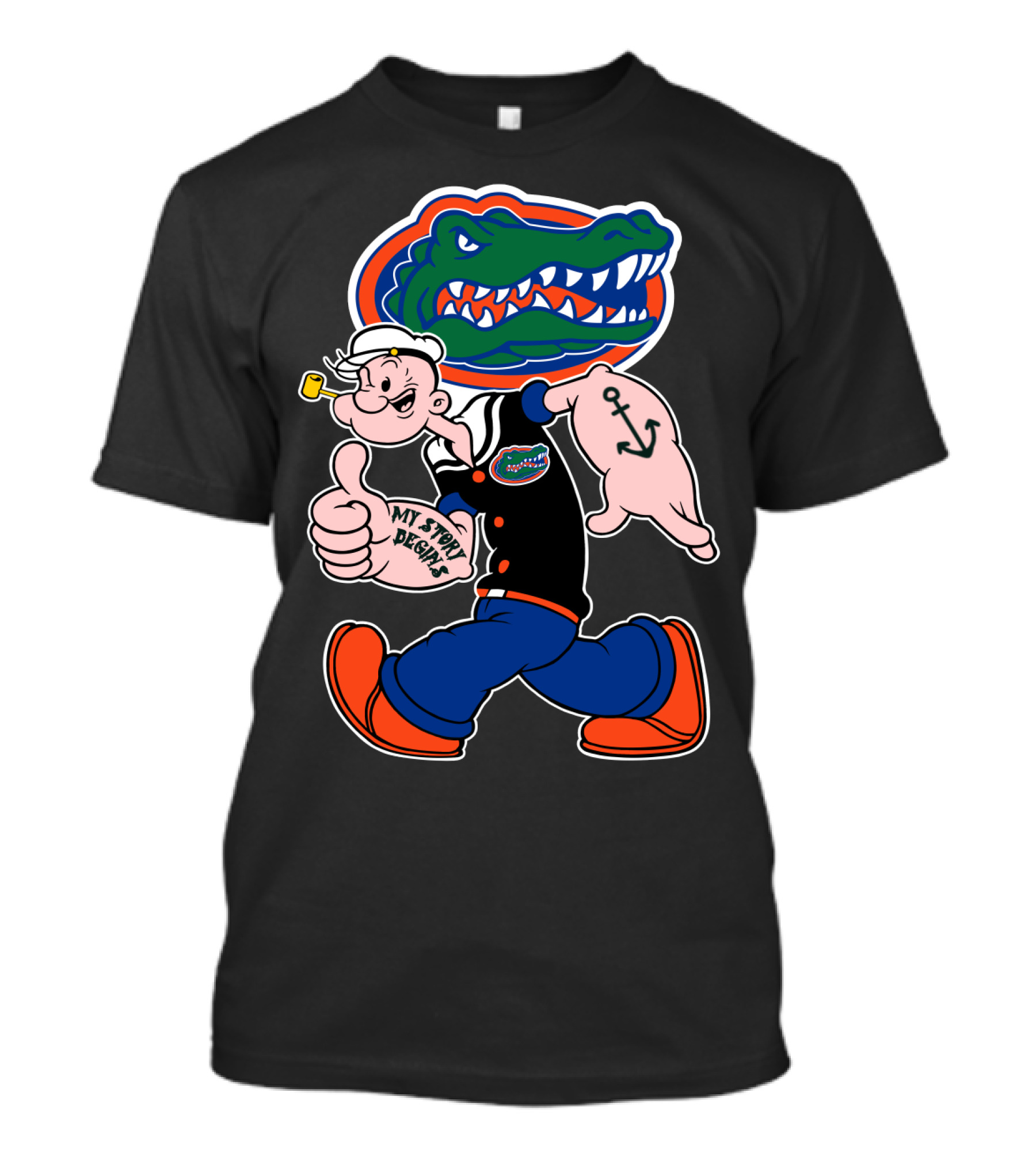 Florida Gators My Story Begins Popeye Anchor T-Shirt