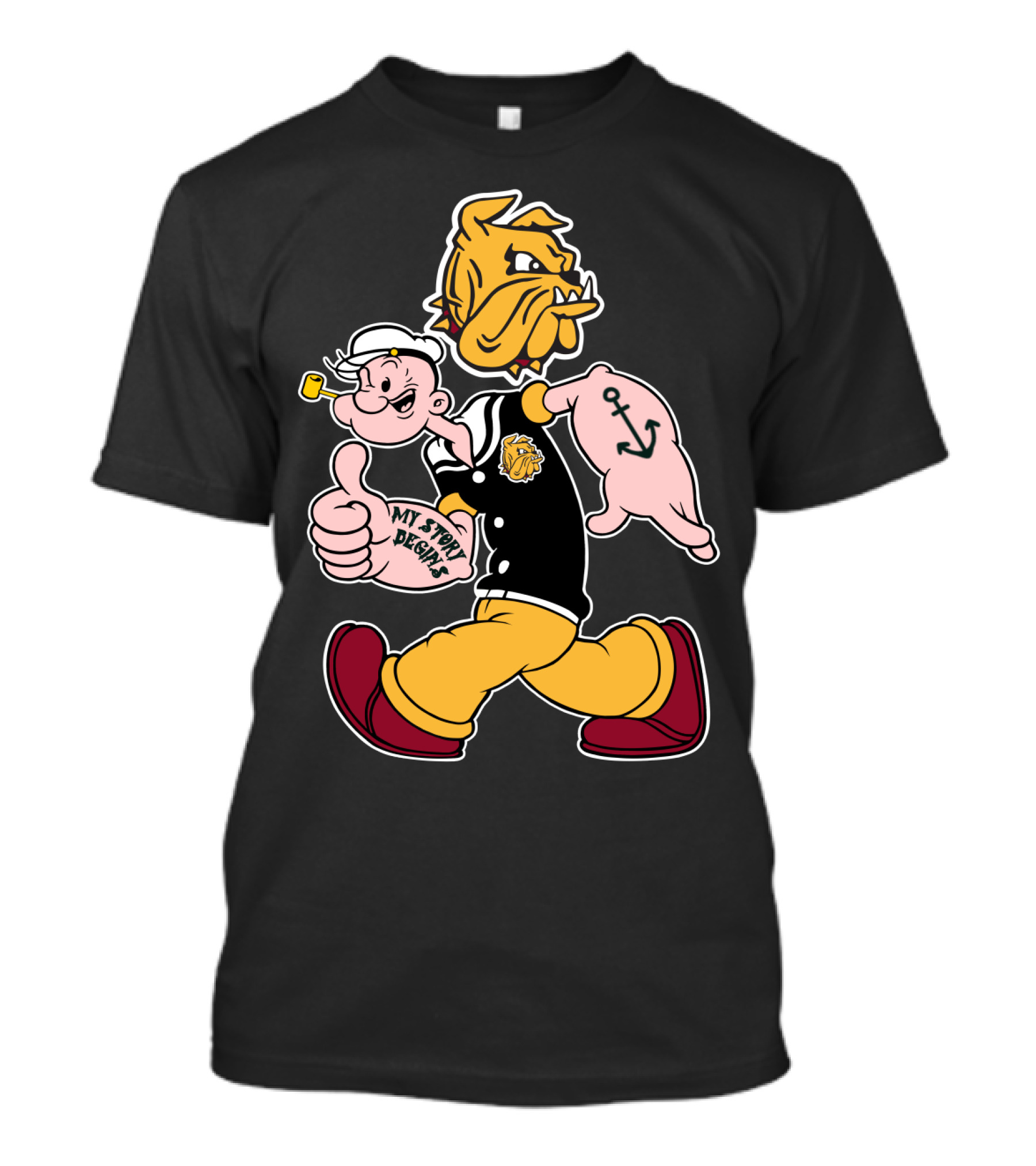 Duluth Bulldogs Popeye My Story Designs T-Shirt