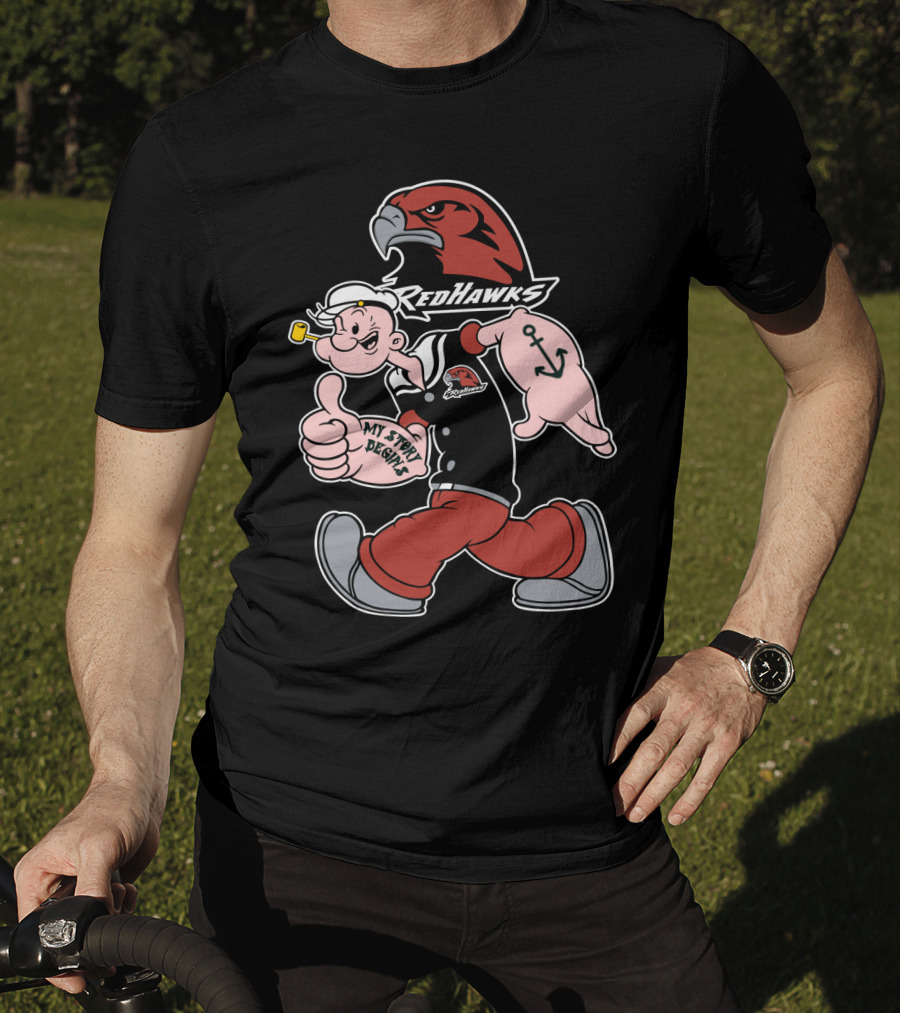 Redhawks Popeye Thumbs Up Sailor Tattoo T-Shirt