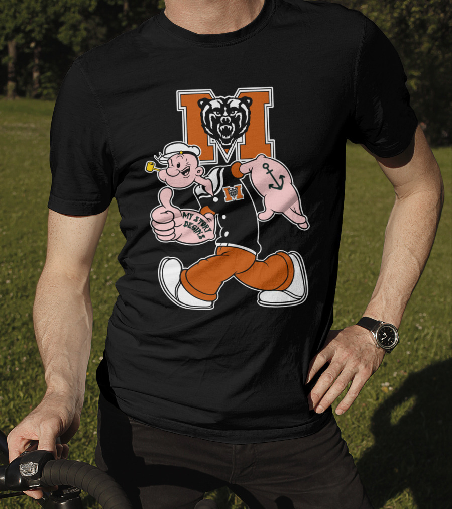 Mercer Bears Popeye My Story Begins T-Shirt