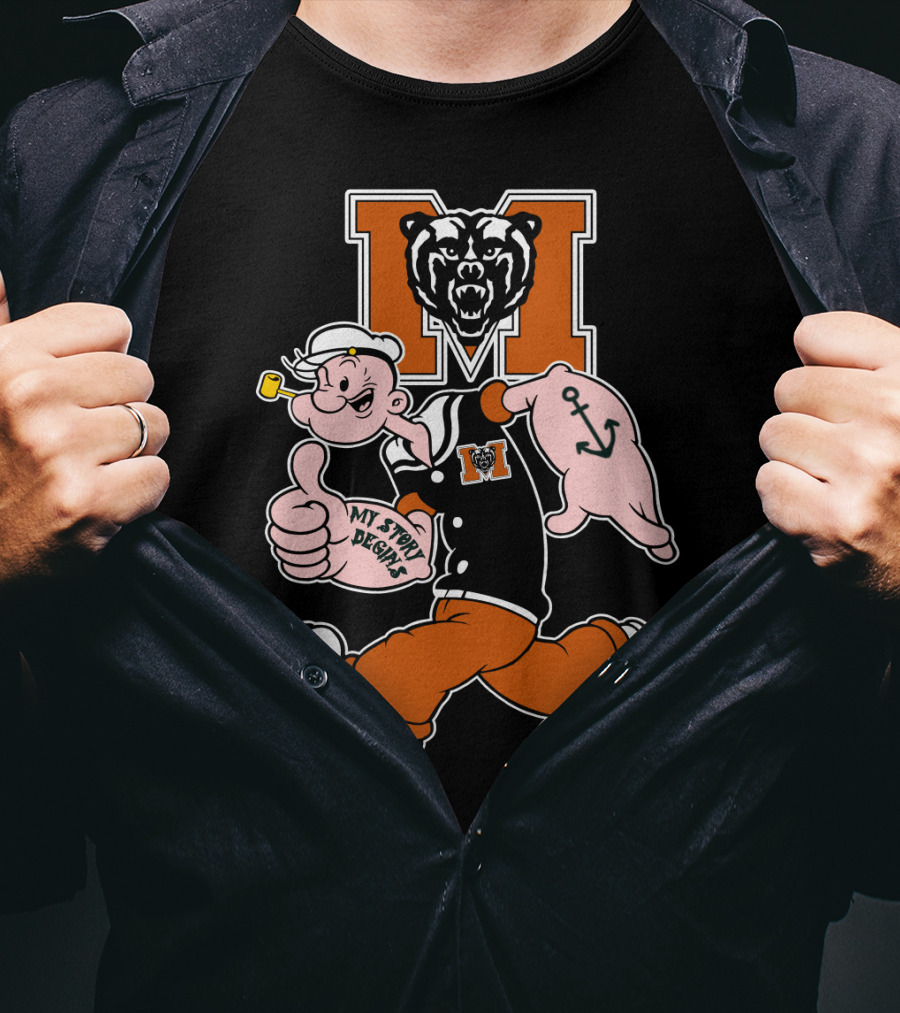 Mercer Bears Popeye My Story Begins T-Shirt