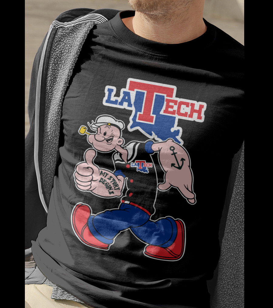 La Tech Bulldogs Popeye My Story Begins T-Shirt