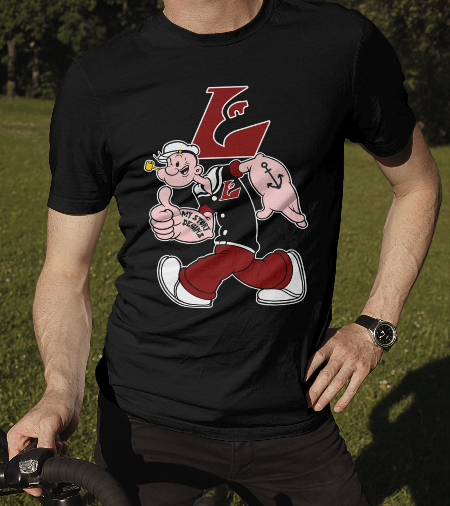 La Crosse Eagles My Story Designs Popeye Anchor T-Shirt