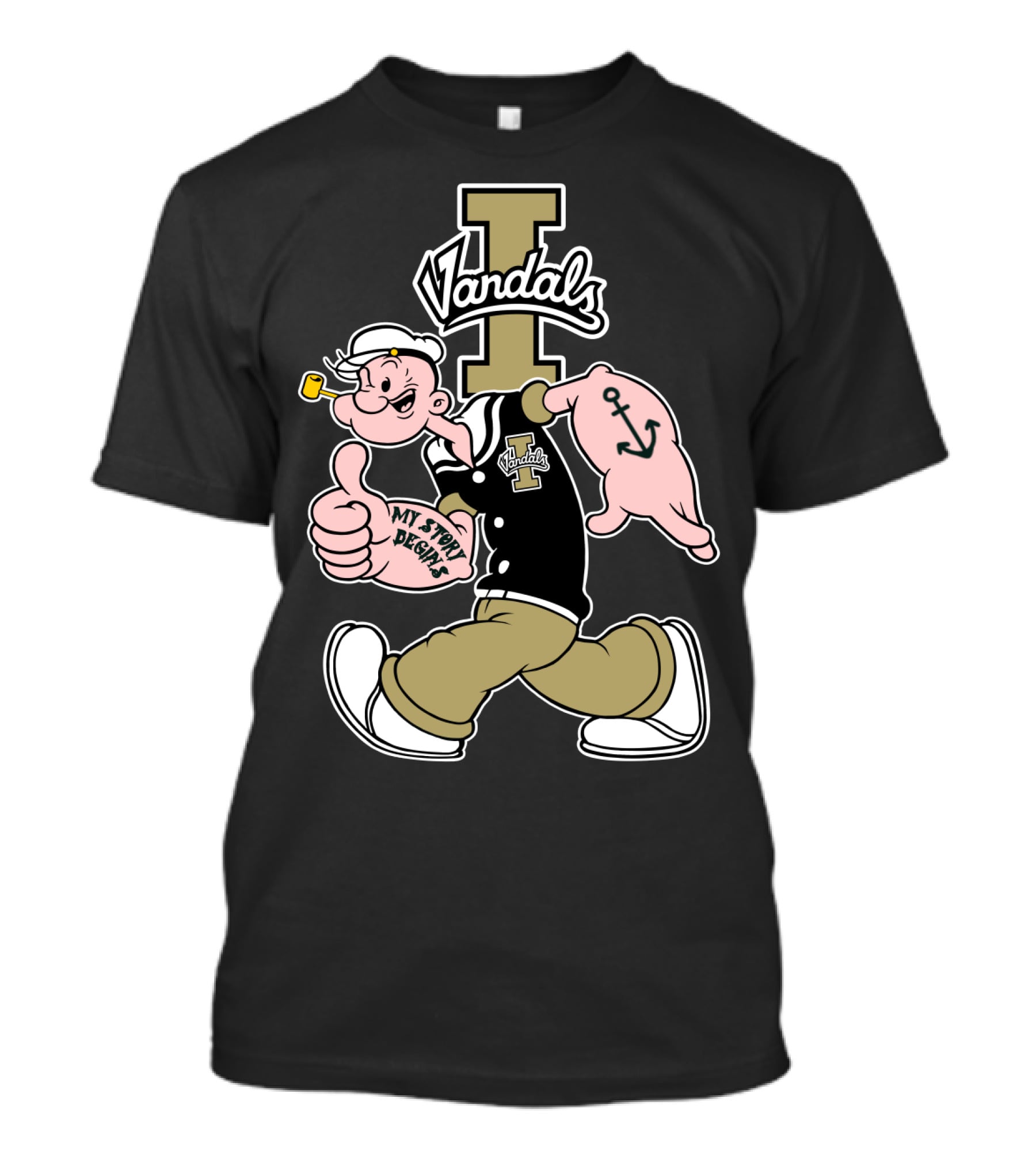 Idaho Vandals Popeye My Story Begins T-Shirt
