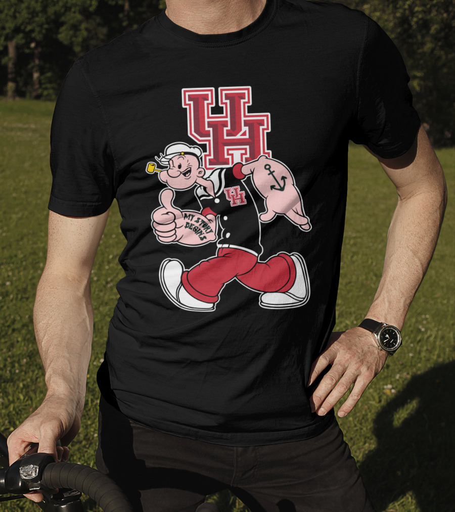 Uh Houston Cougars My Story Begins Popeye Anchor T-Shirt