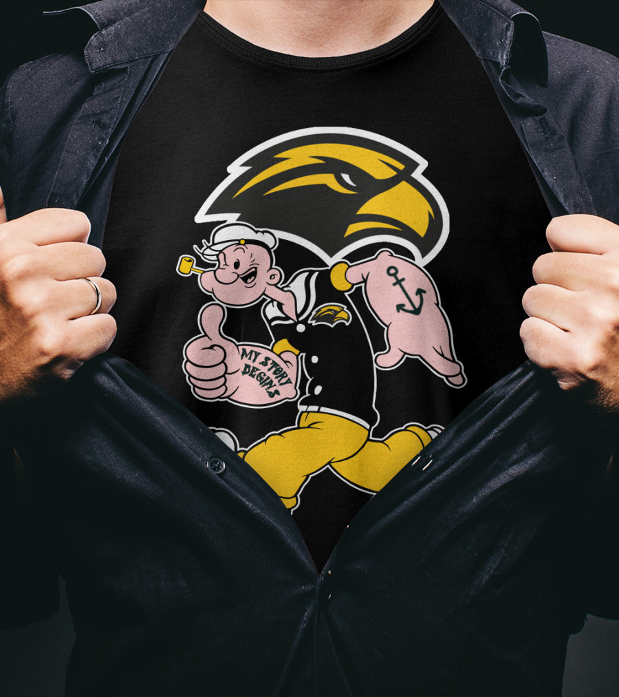 Southern Mississippi Golden Eagles My Story Begins Popeye T-Shirt