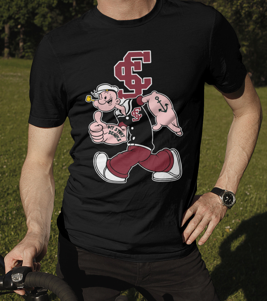 Sc Santa Clara Broncos Popeye My Story Begins T-Shirt