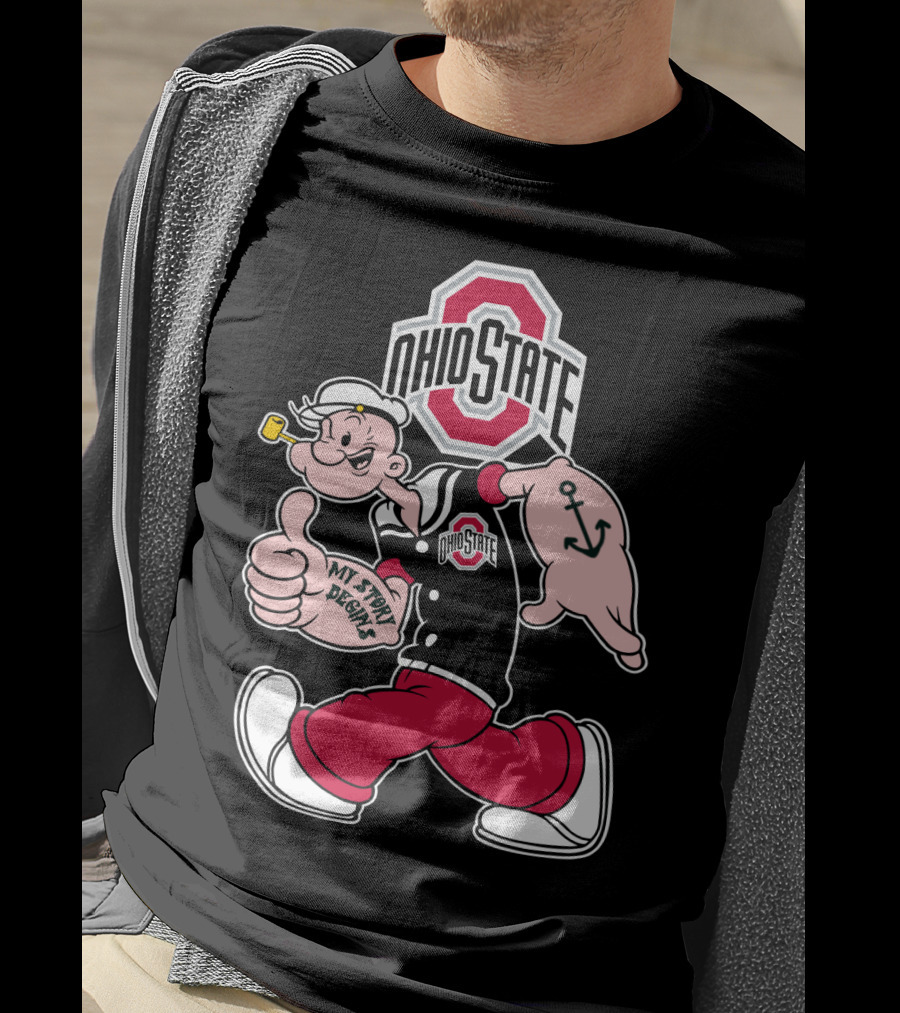 Ohio State Buckeyes Vintage Cartoon Sailor Character T-Shirt