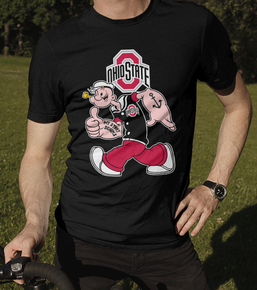 Ohio State Buckeyes Vintage Cartoon Sailor Character T-Shirt