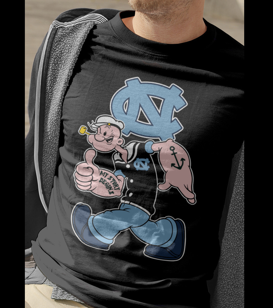 North Carolina Tar Heels Popeye My Story Begins T-Shirt